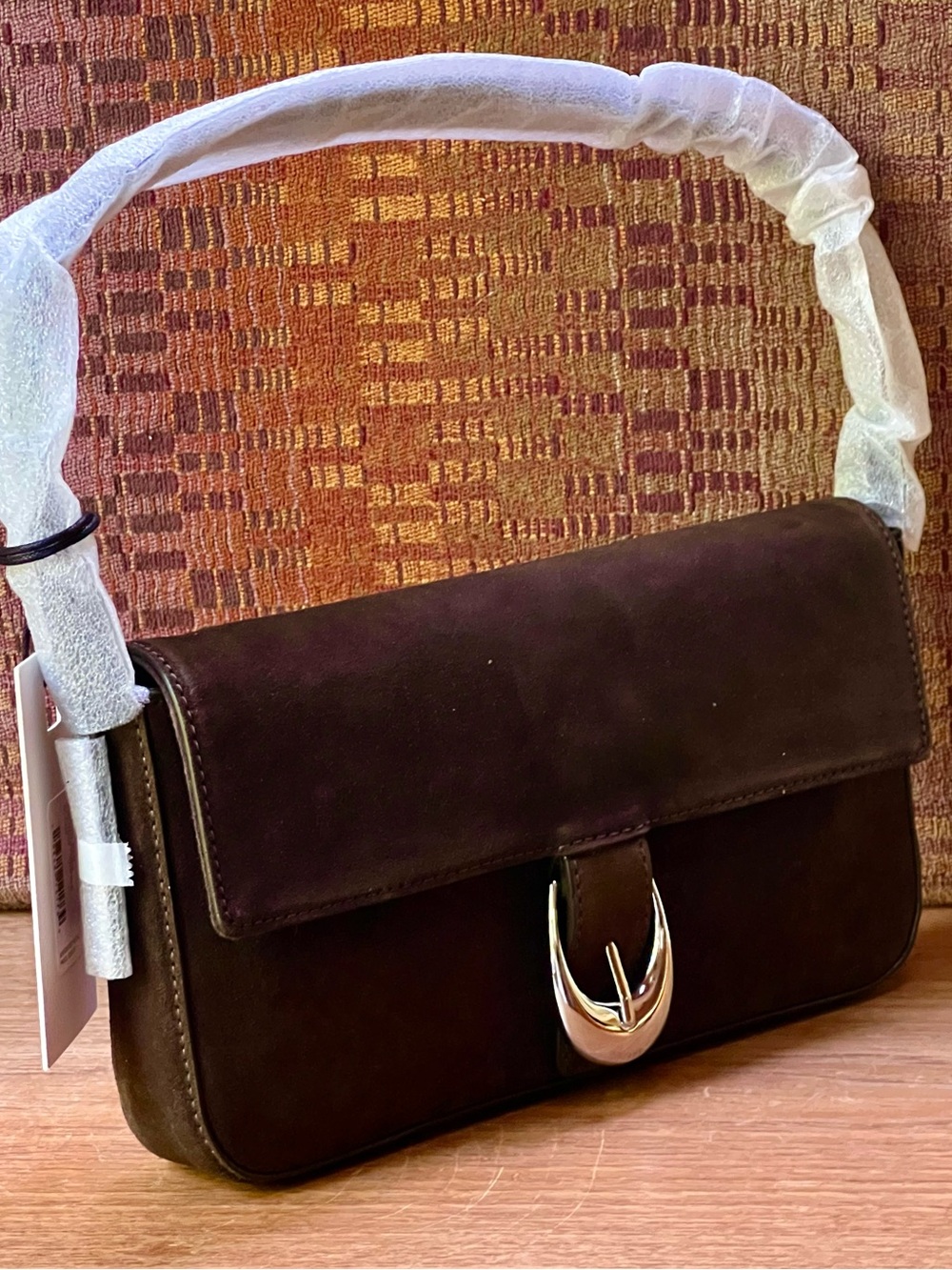 NWT Staud Harlow Suede Shoulder Bag Truffle Suede - Picture 8 of 16